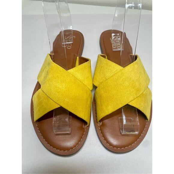 Franco Sarto Mustard Color Suede Flats size 8.5 - Picture 1 of 10